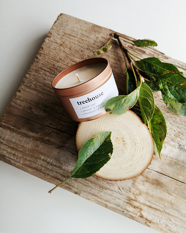 treehouse | small rose gold tin candle