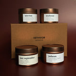 Load image into Gallery viewer, Tin Candle Discovery Set | 4 Small Rose Gold Tin Candles