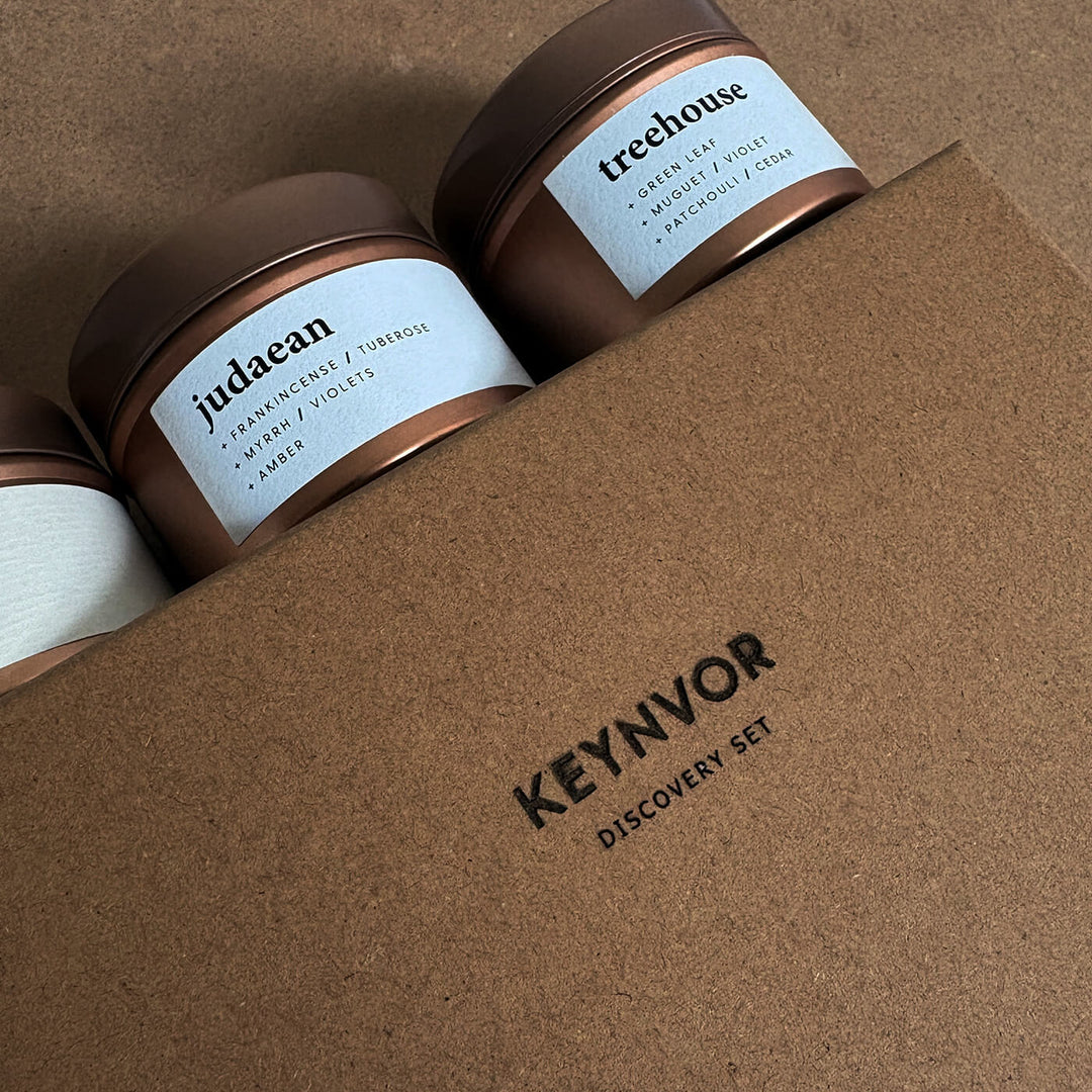 Tin Candle Discovery Set | 4 Small Rose Gold Tin Candles