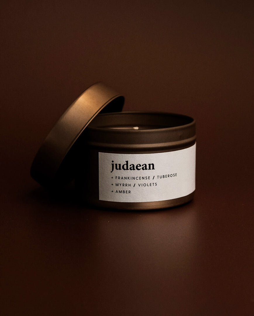 judaean | small rose gold tin candle