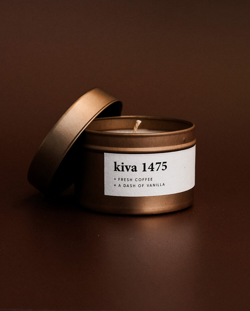kiva 1475 | small rose gold tin candle