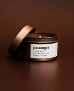 Load image into Gallery viewer, passenger | small rose gold tin candle
