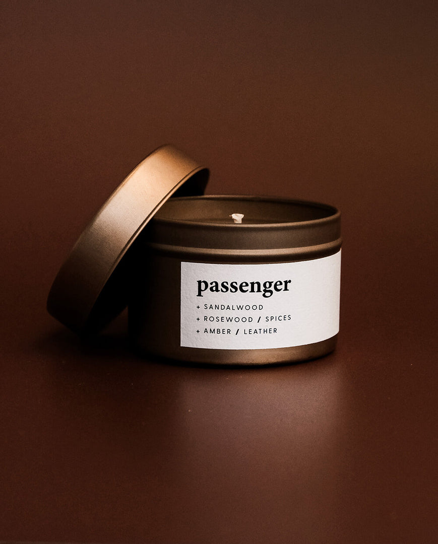 passenger | small rose gold tin candle