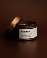 Load image into Gallery viewer, Sanctum | small rose gold tin candle

