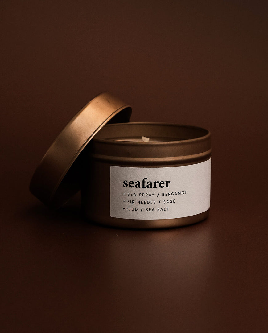 seafarer | small rose gold tin candle