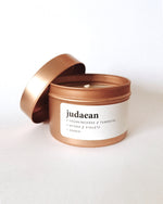 Load image into Gallery viewer, judaean | small rose gold tin candle
