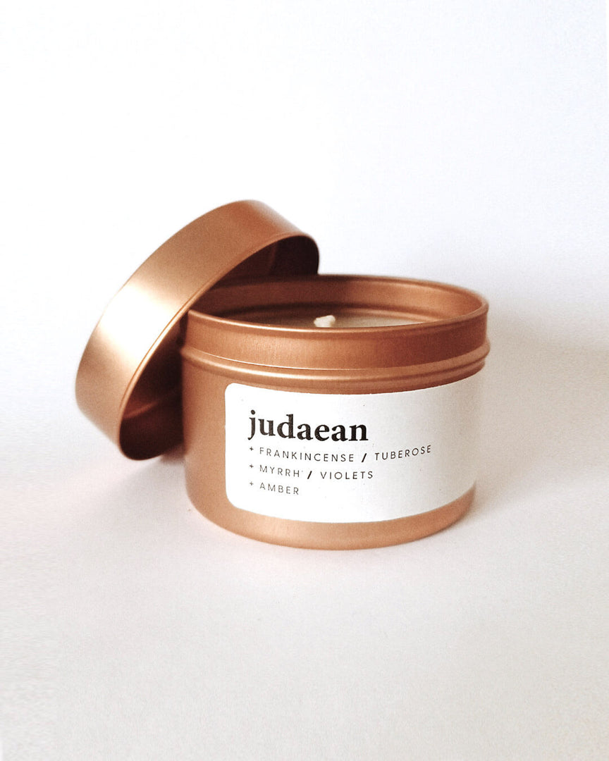 judaean | small rose gold tin candle