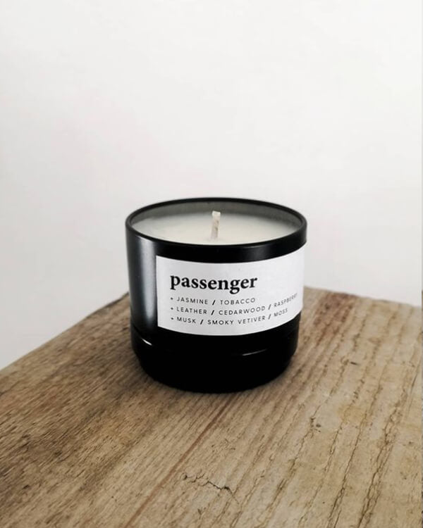 passenger -  small noir tin candle