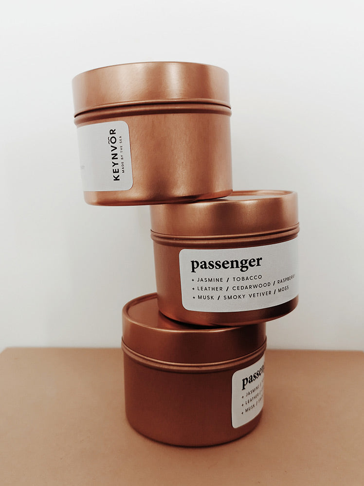 passenger | small rose gold tin candle