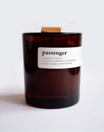 Load image into Gallery viewer, passenger | smoke + leather soy candle
